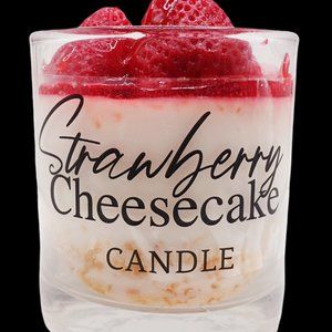 Strawberry cheesecake candle